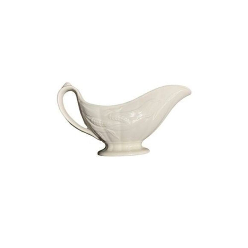 Royal Crownford Ironstone Weatherby Hanley White Wheat Gravy Boat‎